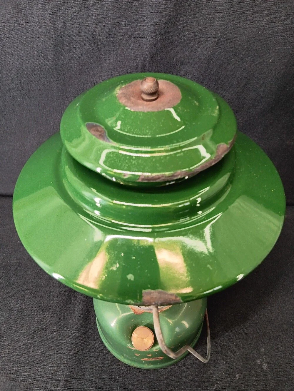 Tested 1970 Coleman 228F Big Hat Lantern with Yellow Clamshell Case Serviced
